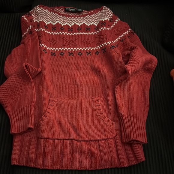 Polo jeans company Ralph Lauren, red knit sweater size medium 100% cotton. - Picture 5 of 13